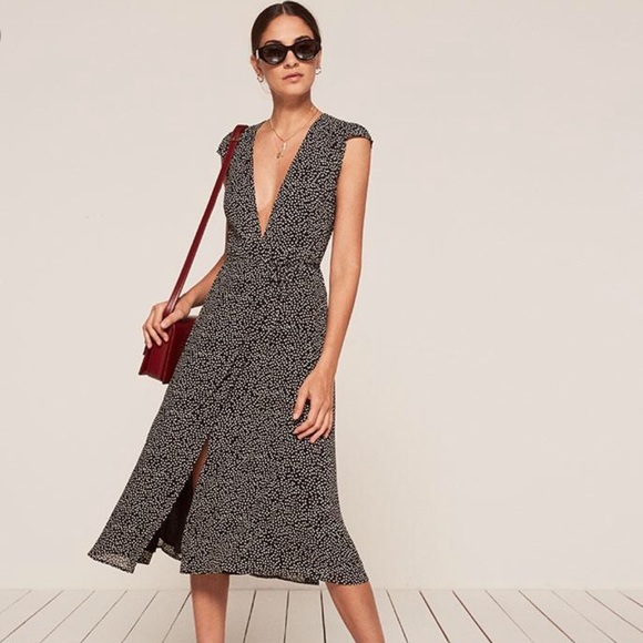 Reformation Floral Wrap Dress 